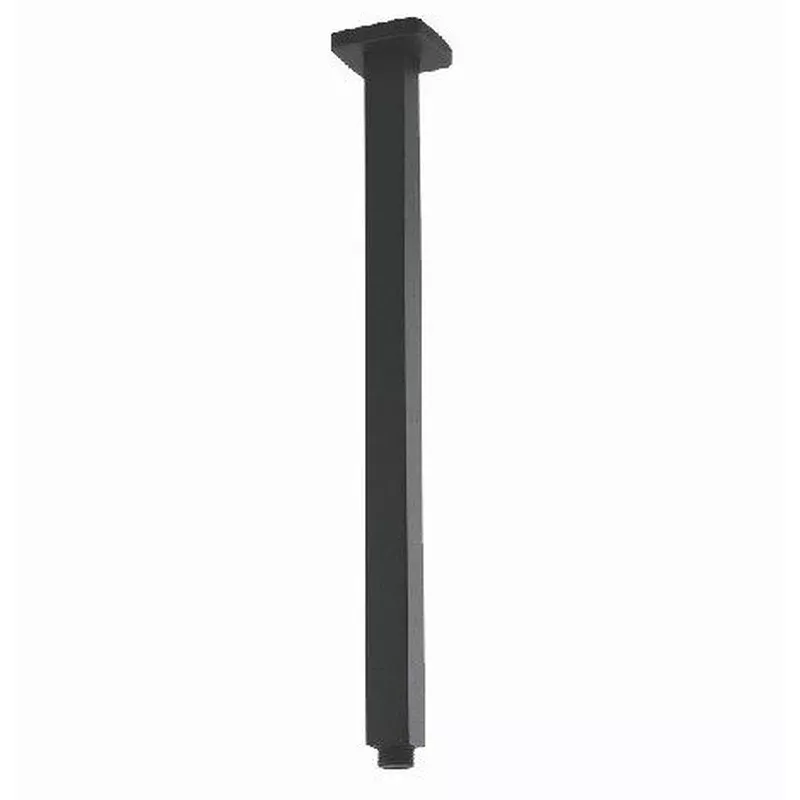 Square Gun Metal Grey Ceiling Shower Arm 400mm