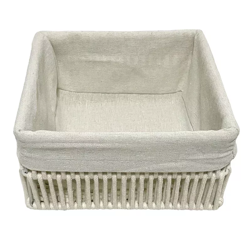 Square Poly Rope Storage Basket, Small