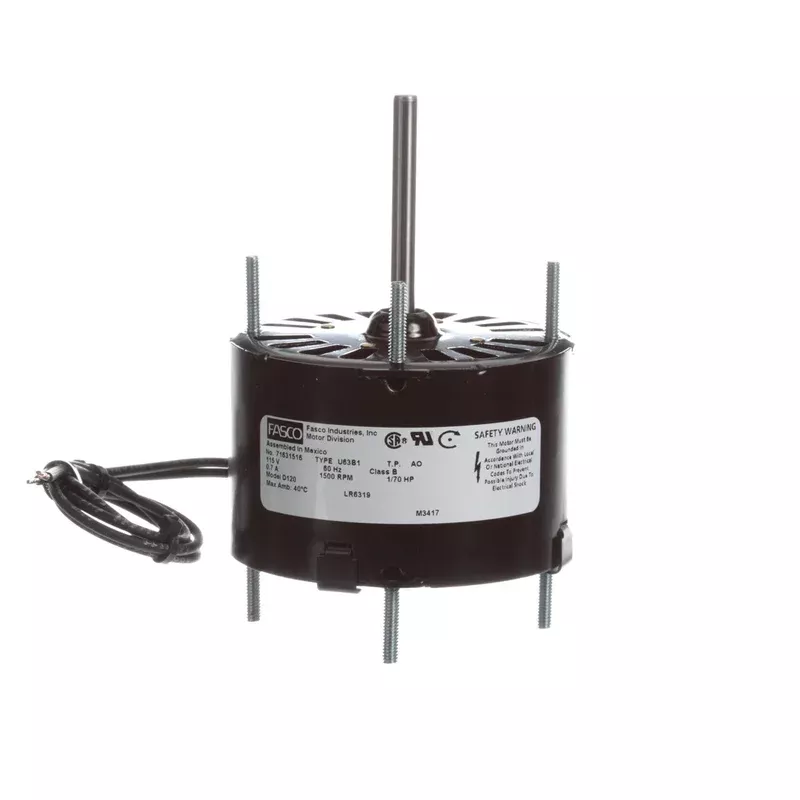 Squire Woodstove Blower Motor – 1M120 Motor 1/70 HP 1-Speed Replacement | OEM Regal/Fasco D120 Equivalent (3.3″ O.D.) (Fasco D120)