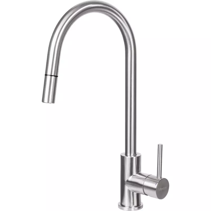 Stainless Steel Gooseneck Pullout Mixer