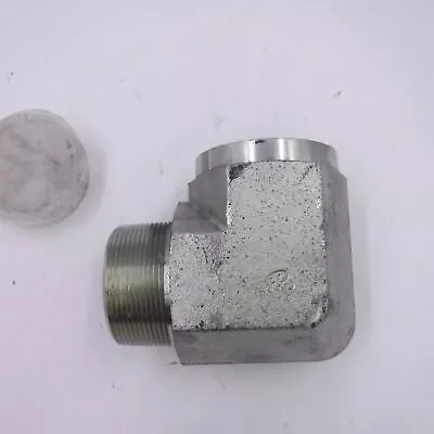 Stainless Steel Hydraulic Hose 90� Elbow Fitting 2″ FNPT x 2″ MNPT