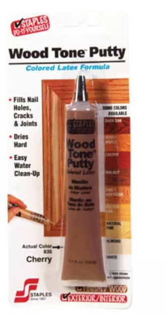 Staples 835 Woodtone Colored Latex Putty Tube, 1.05 Oz