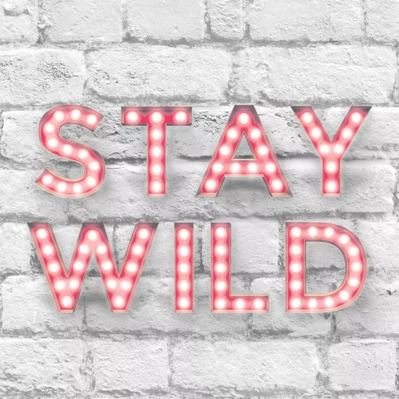 Stay Wild Pink Neon Wallpaper