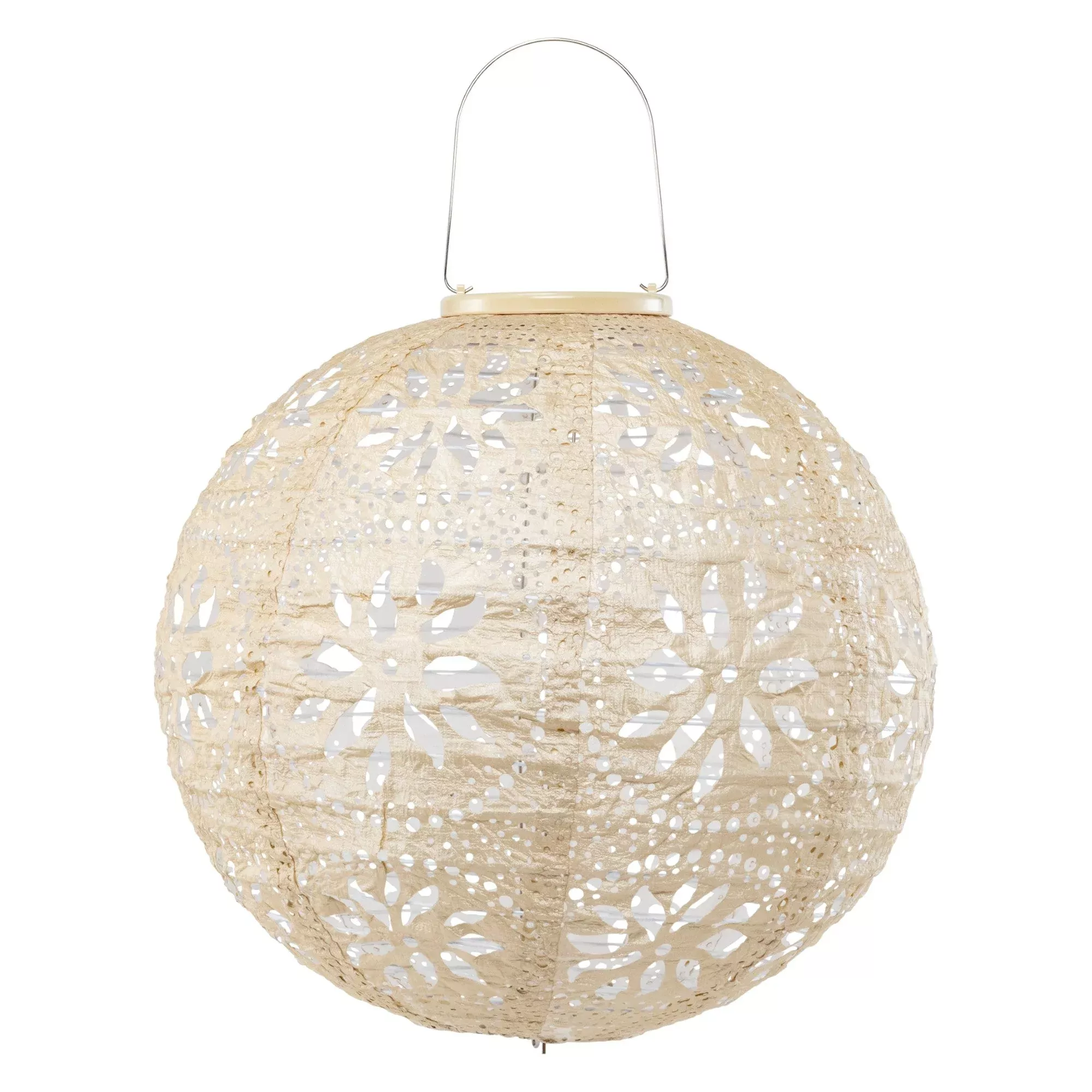 Stella Luxe Globe Boho Pearl 12" LED Lantern (Battery Powered)