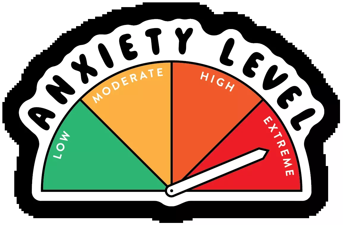 Stickers Northwest - Anxiety Level Sticker