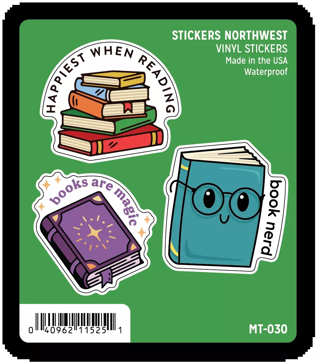 Stickers Northwest - Book Lover Mini Sticker Trio