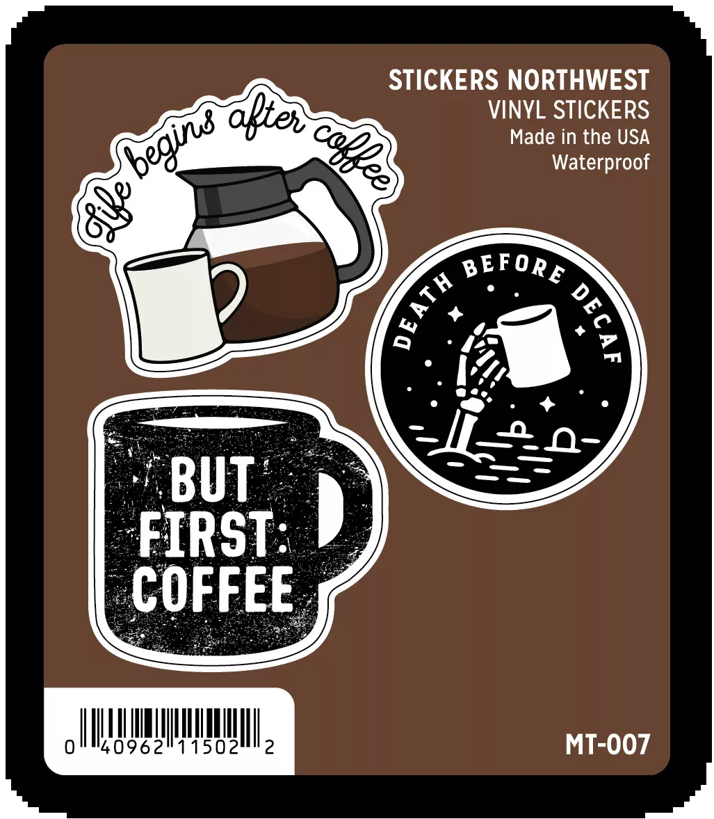 Stickers Northwest - Coffee Mini Sticker Trio