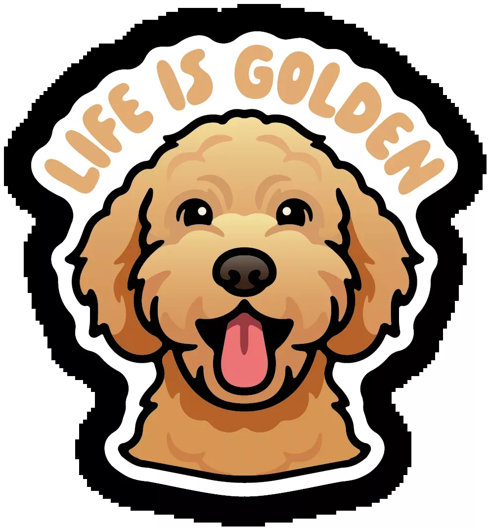 Stickers Northwest - Life is Golden Doodle Sticker