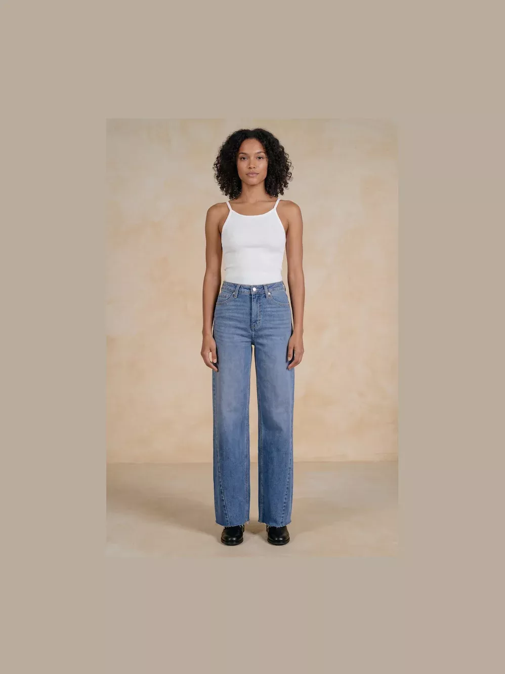 Straight Leg Denim Jeans