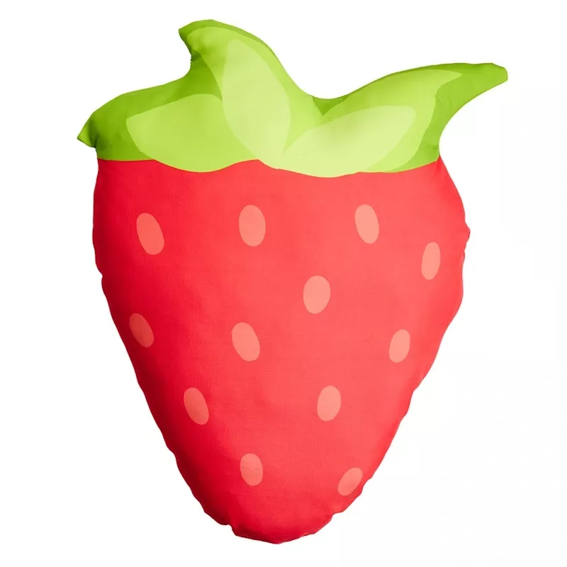 Strawberry Shaped Outdoor Throw Pillow, 20x13.5