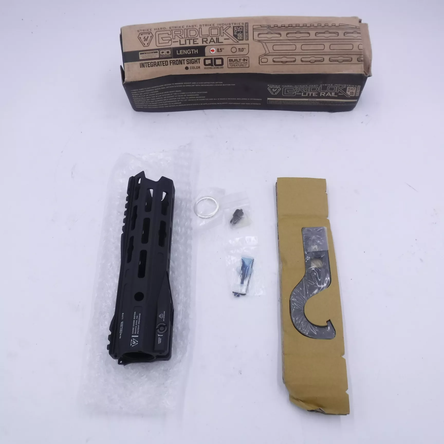 Strike Industries Gridlok LITE Complete AR-15 Handguard In Black 8.5″