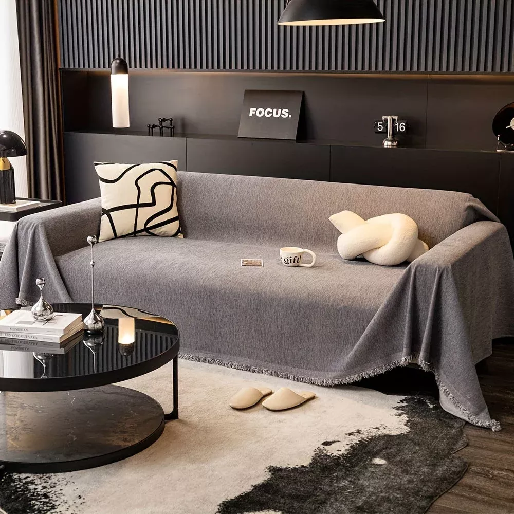 Stylish Couch Slipcover and Throw Blanket Alternative