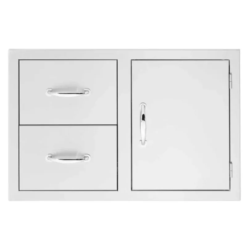 Summerset 33 2-Drawer & Access Door Combo Masonry Frame Return