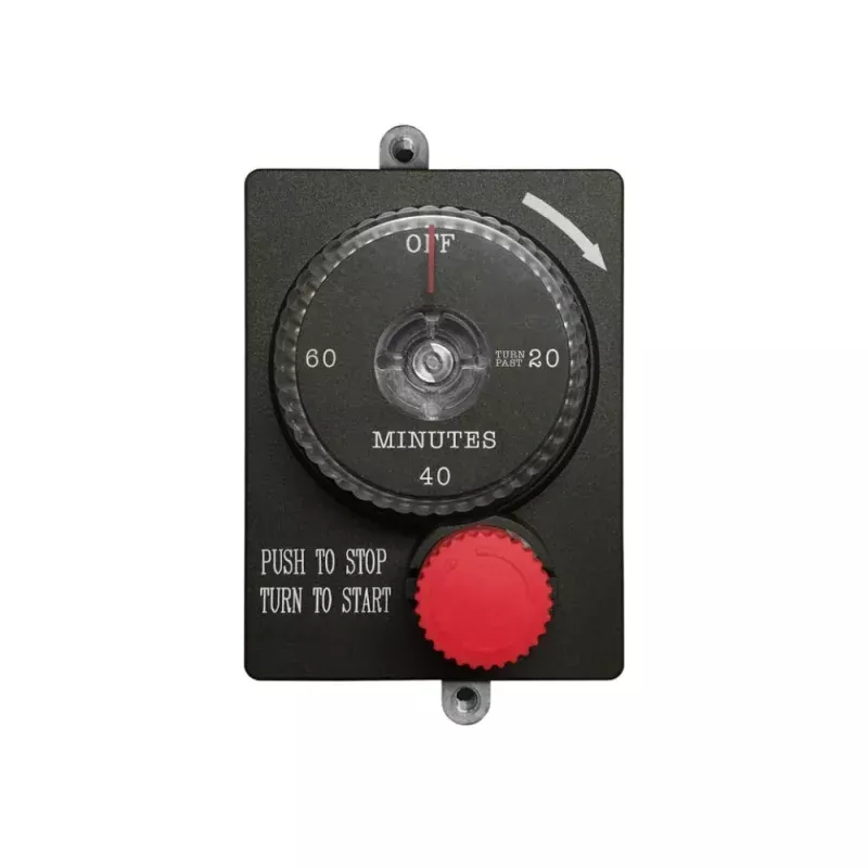 Summerset Mechanical timer with manual emergency shut-off. 1 hour countdown timer