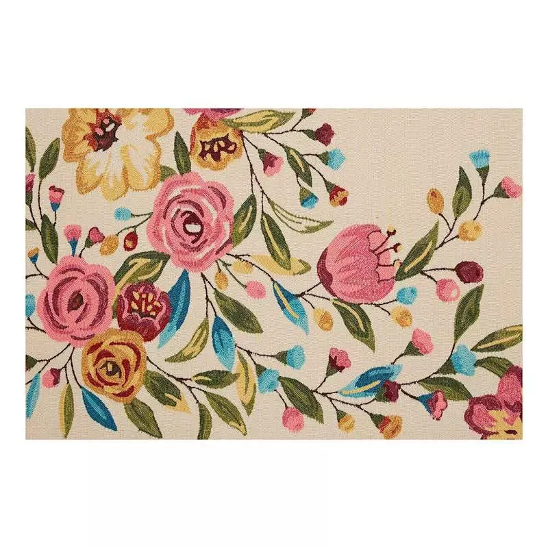 Summerton Pink & Ivory Floral Accent Rug, 2x3