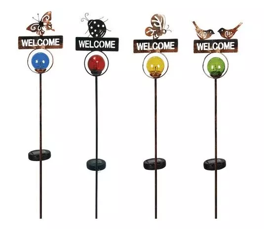 Sunenergy 50400555 Welcome Solar Stake, Light, White