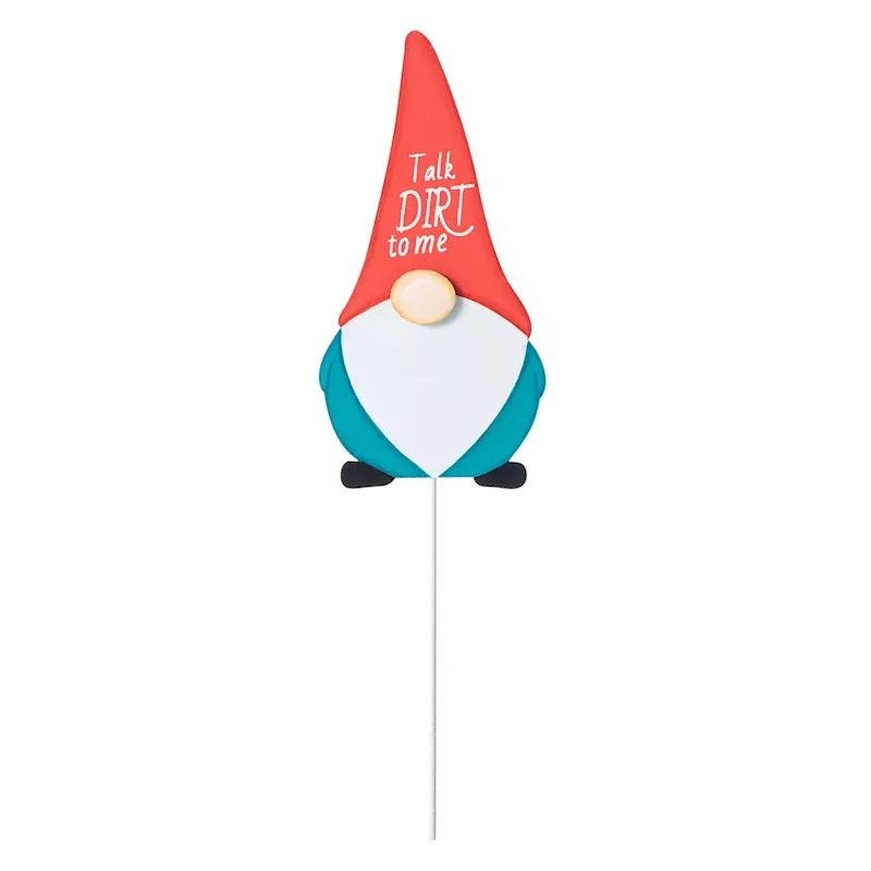Sunny Club Talk Dirt to Me Gnome Yard Pick, 16"