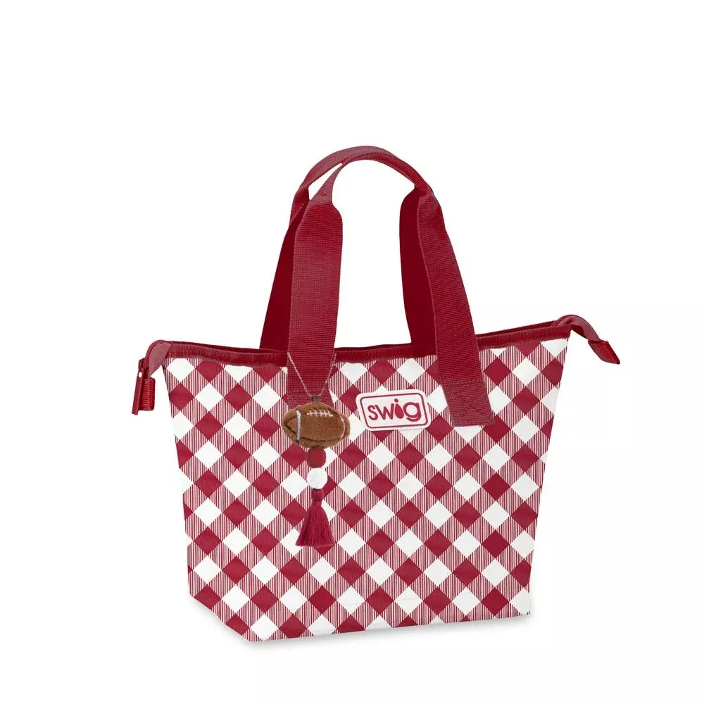 Swig - Gameday Crimson Gingham Lunchi Lunch Bag