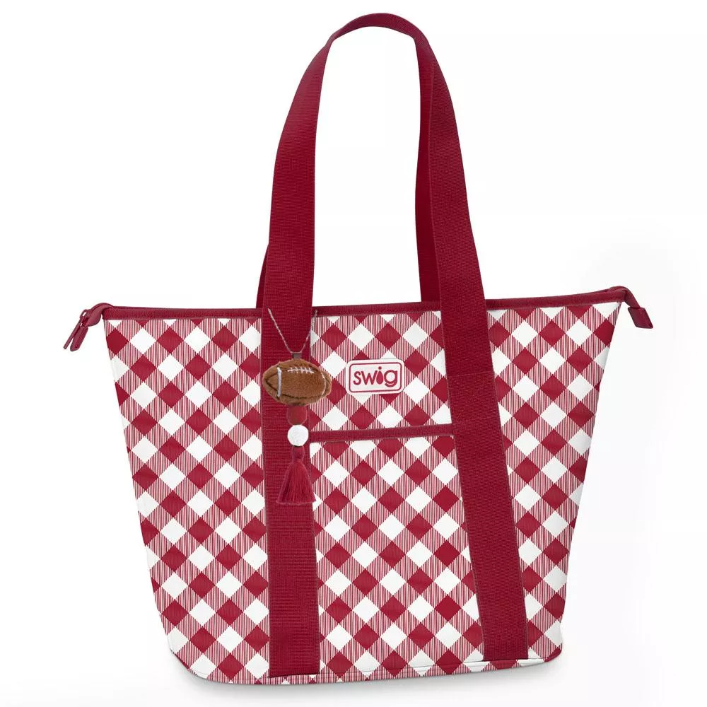 Swig - Gameday Crimson Gingham Zippi 36 Cooler