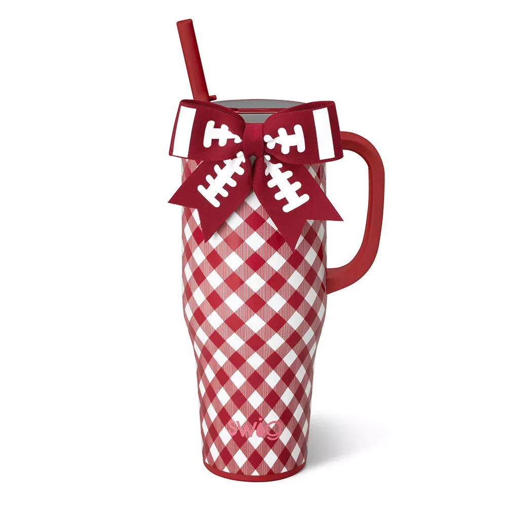 Swig - Gameday Gingham Crimson Mega Mug, 40 Ounce
