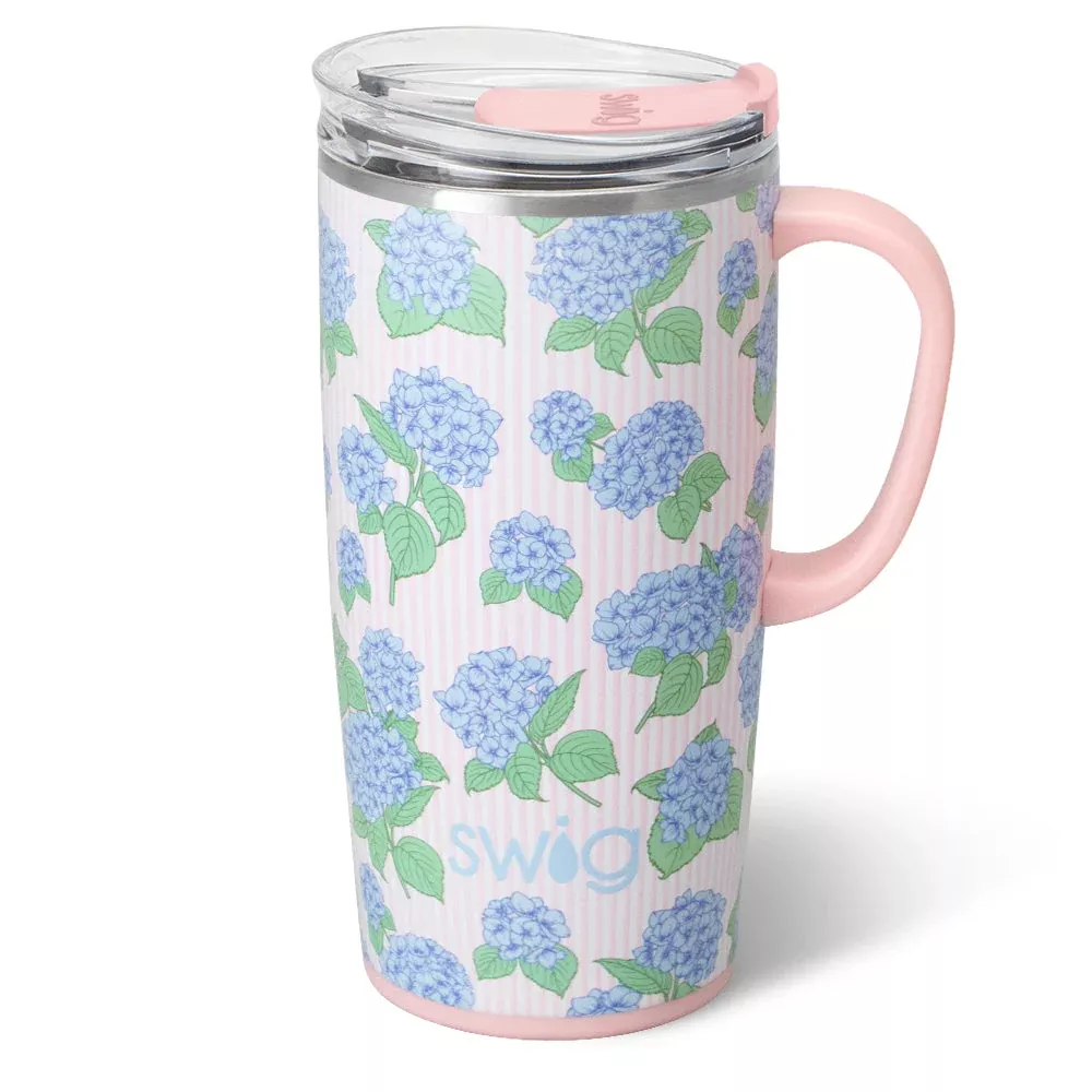 Swig - Hydrangeas Travel Mug, 22 Ounce