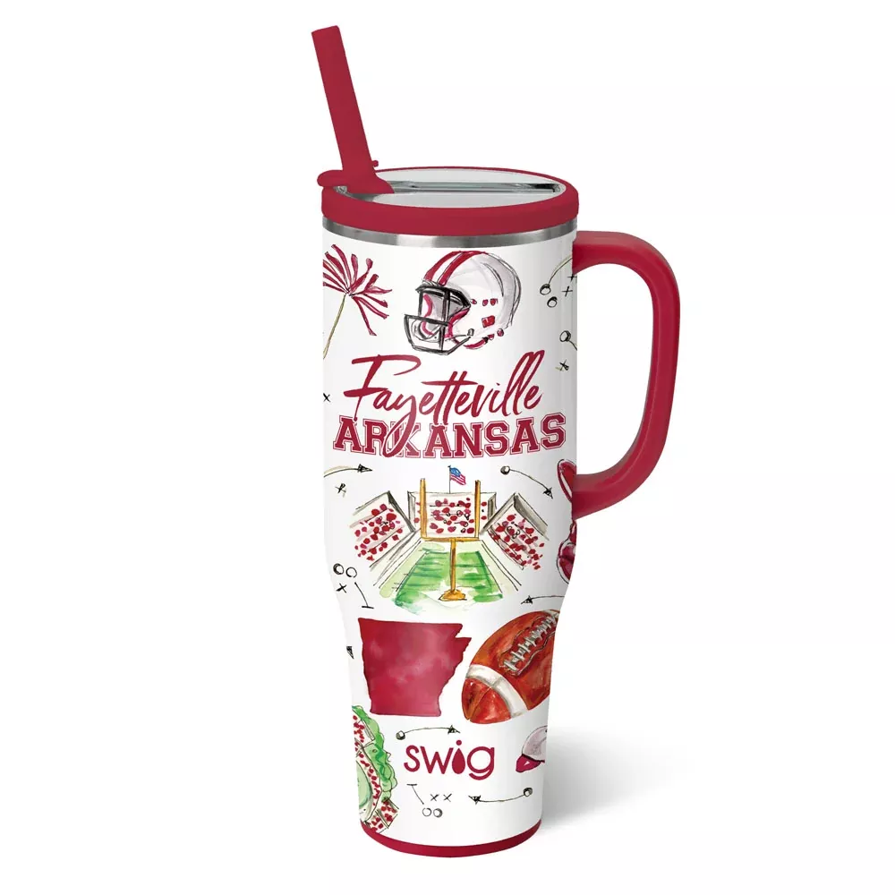 Swig - Tailgates in Fayetteville Mega Mug, 40 Ounce