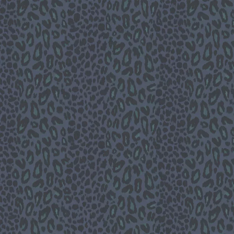 Tabby Kat Navy Stripe Wallpaper
