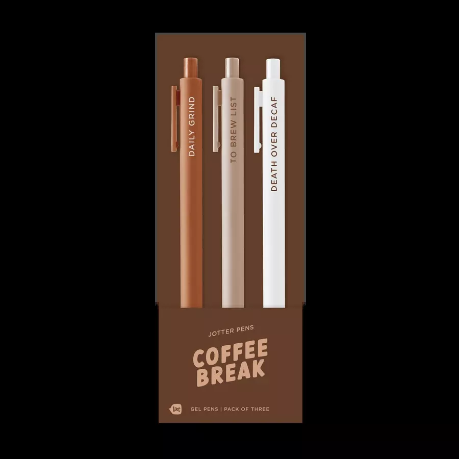 Talking Out of Turn - Jotter Pens Set of 3, Coffee Break