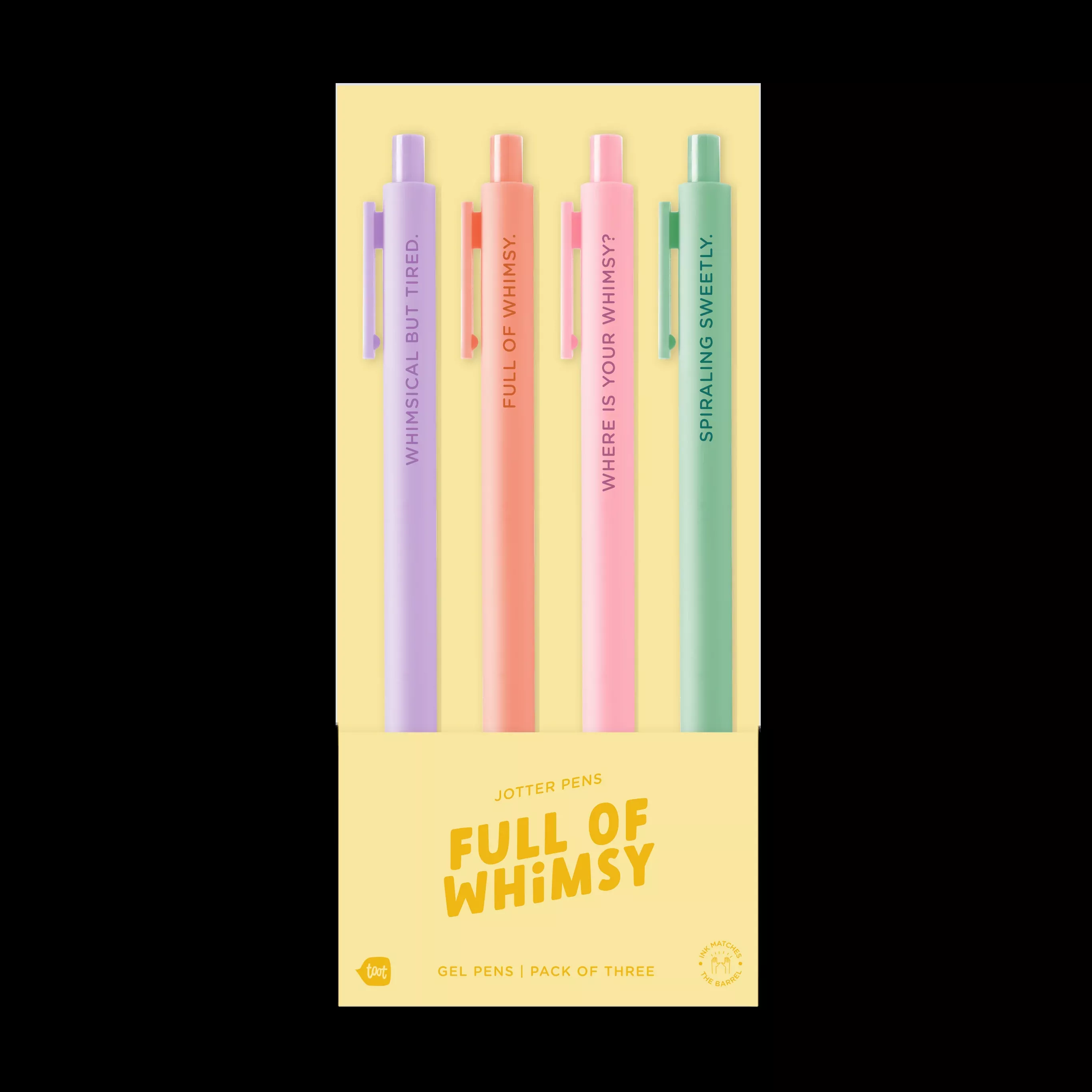 Talking Out of Turn - Jotter Pens Set of 4, Full Of Whimsy