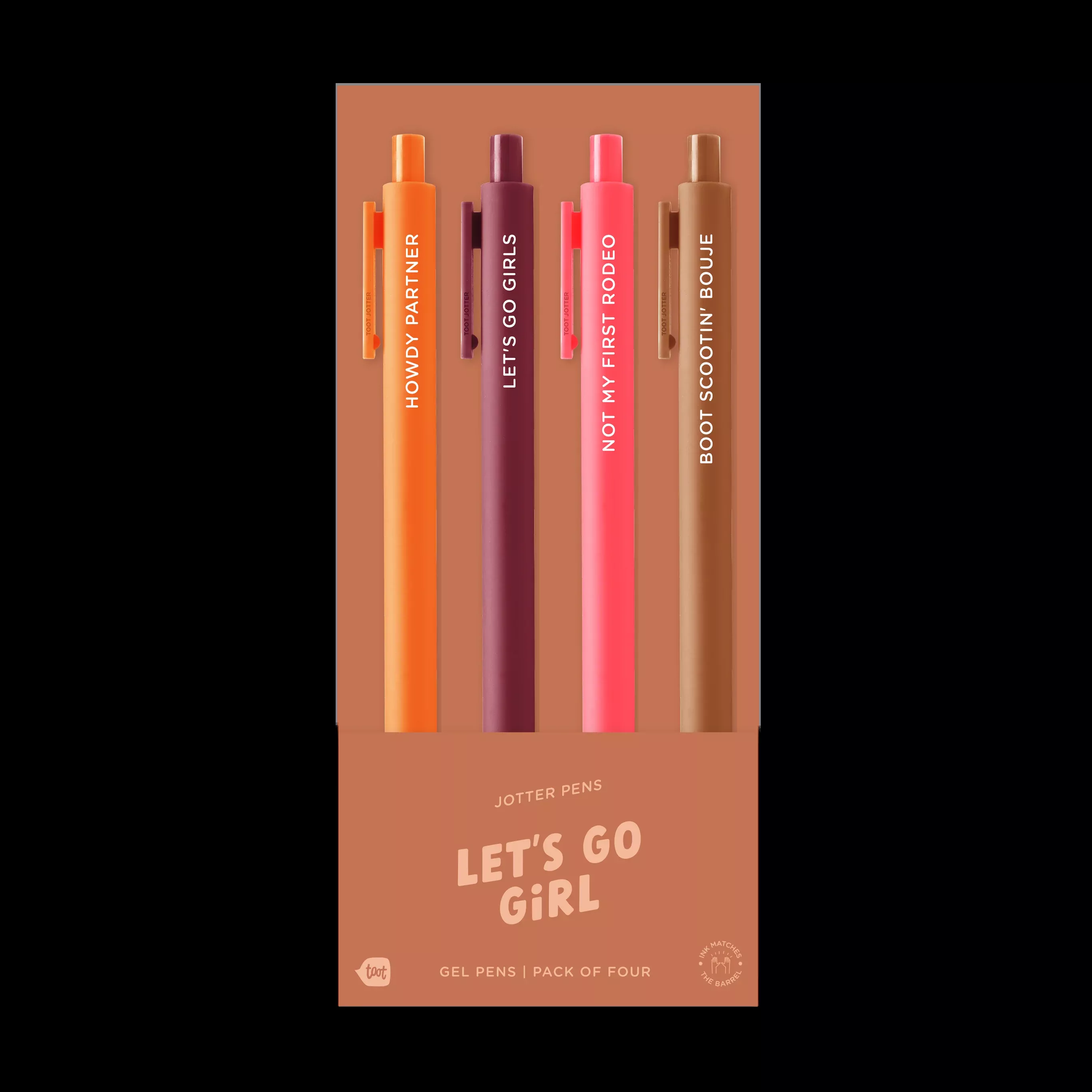 Talking Out of Turn - Jotter Pens Set of 4, Let's Go Girls