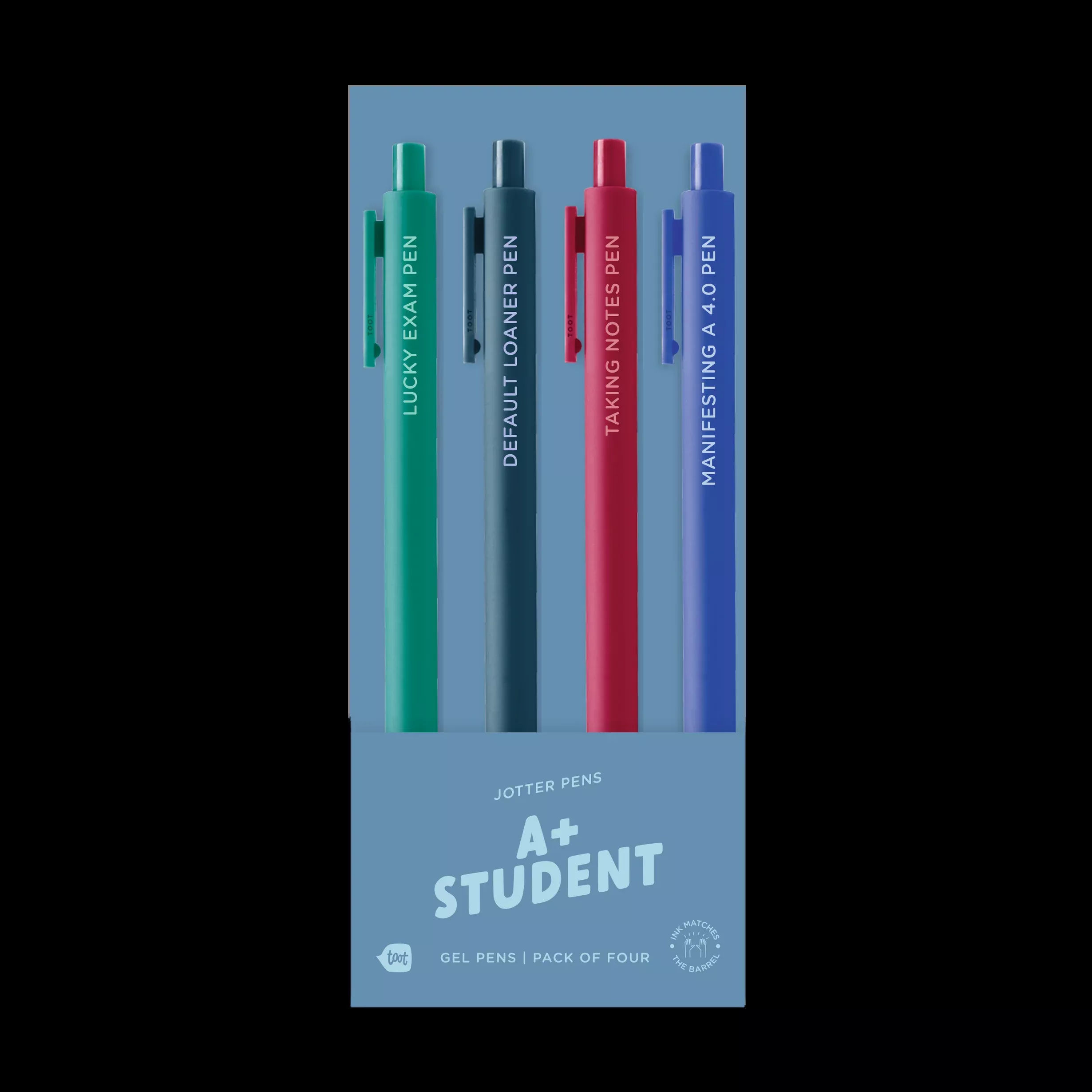 Talking Out of Turn - Jotter Pens Set of 4, A+ Student