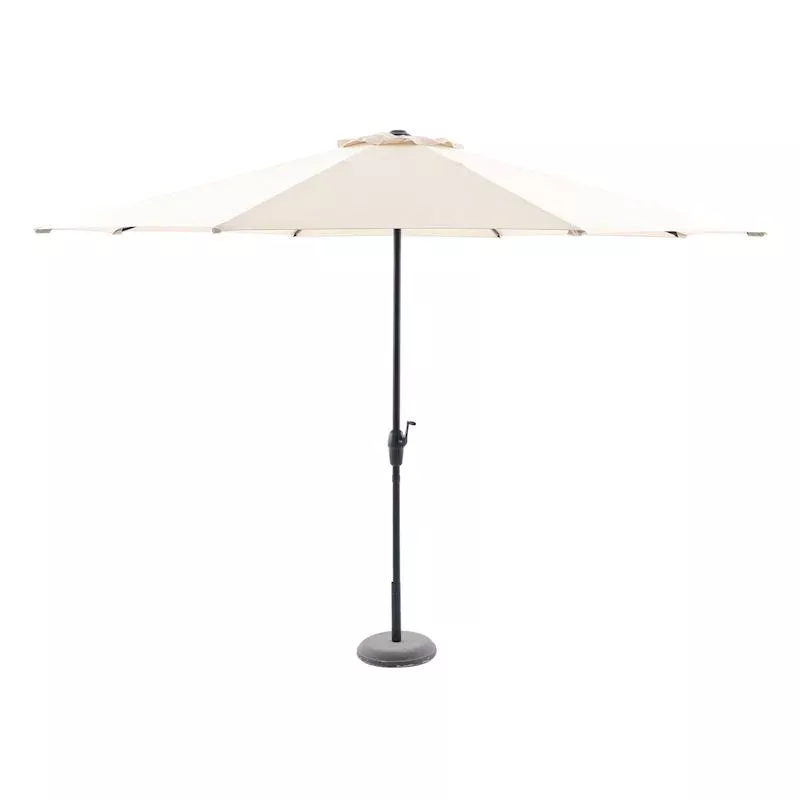 Tan Crank Round Patio Umbrella, 11'