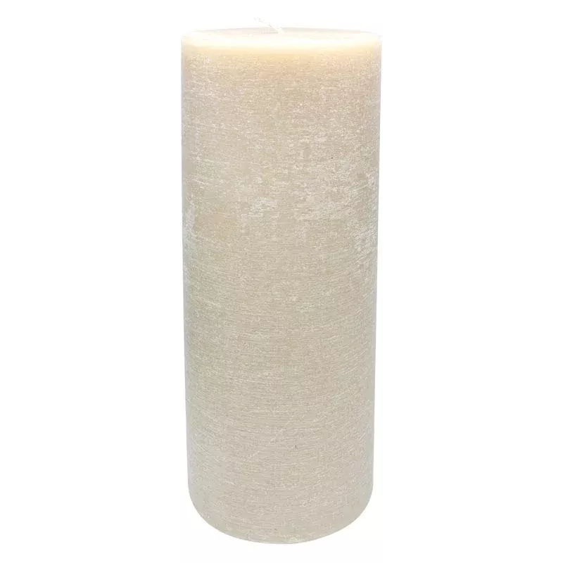 Tan Unscented Pillar Candle, 4x11