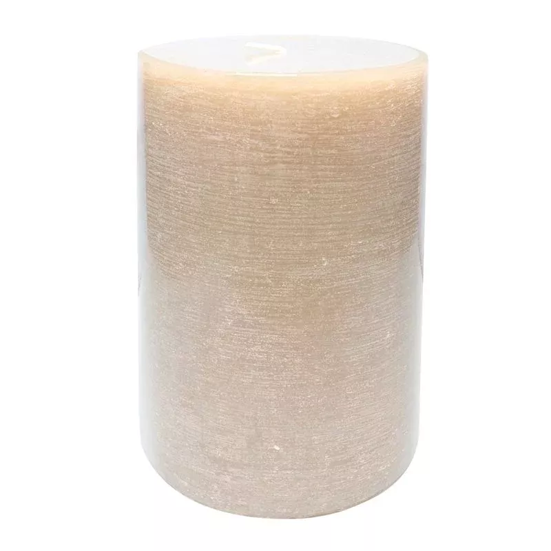 Tan Unscented Pillar Candle, 4x6