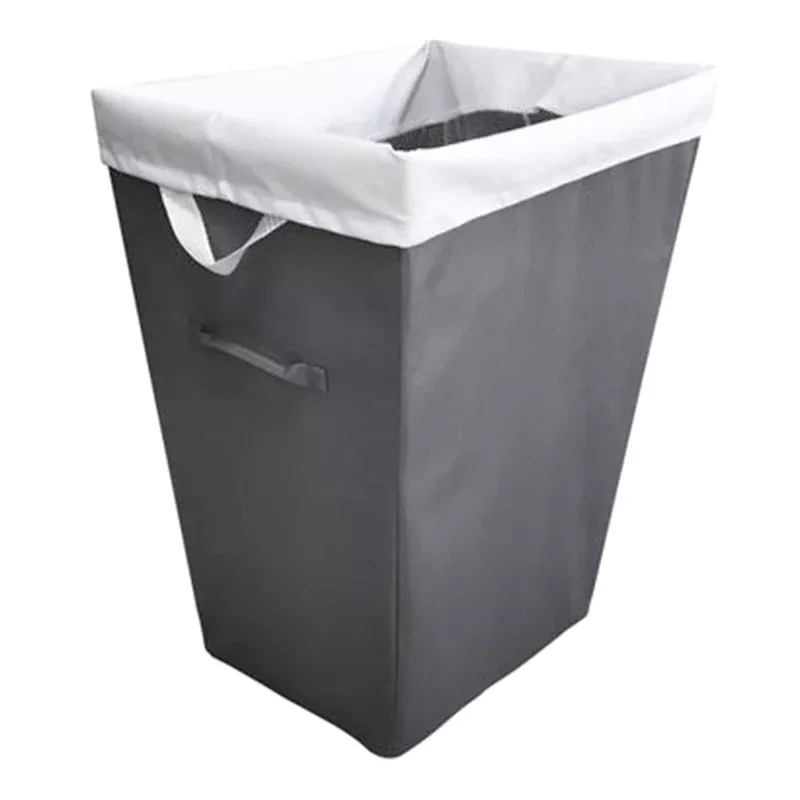 Tapered Laundry Hamper with Removable Liner, Black Pearl
