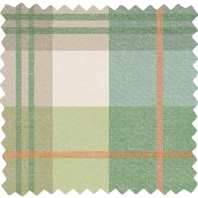 Tartanowski Olive Green Linen Fabric