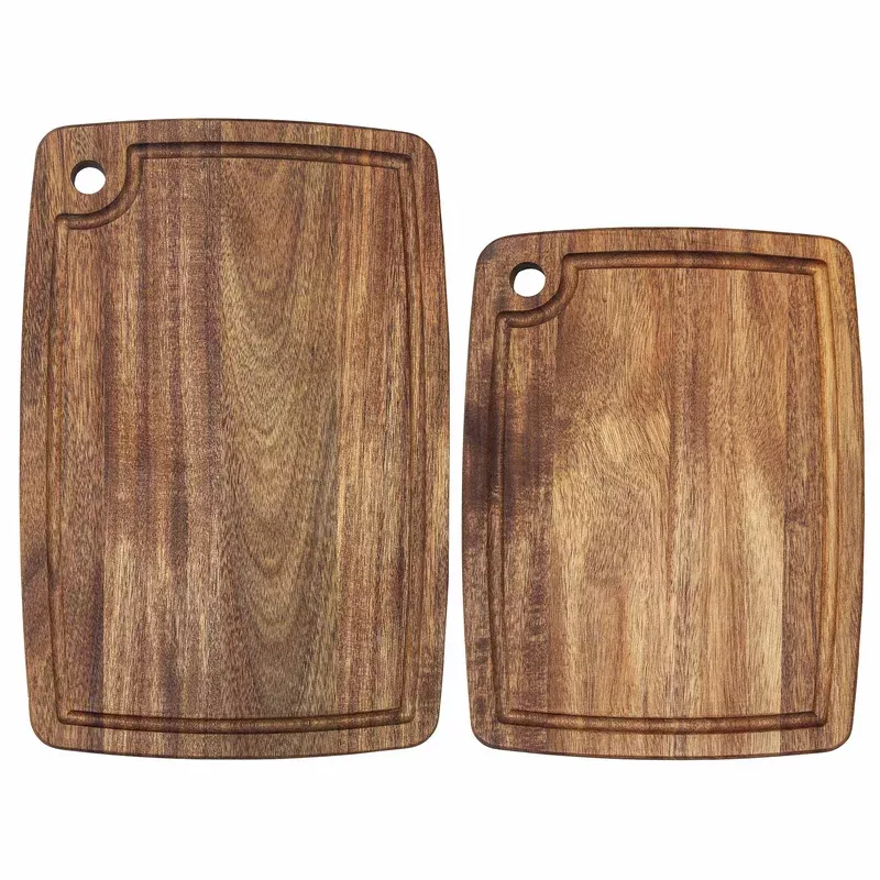 TB Home 2-Piece Acacia Wood Cutting Board Set