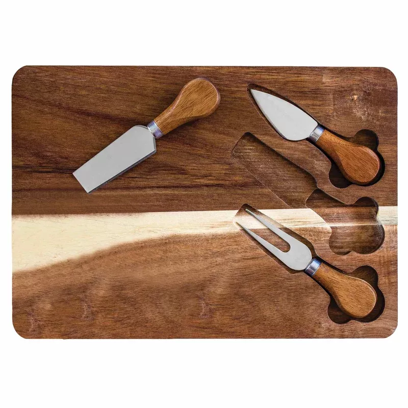 TB Home Charcuterie Board with Built-In Cheese Tools