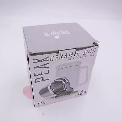 Tealyra 580 ml Peak Infuser Ceramic Mug W/Infuser and Lid 200064 19.5 FL.OZ