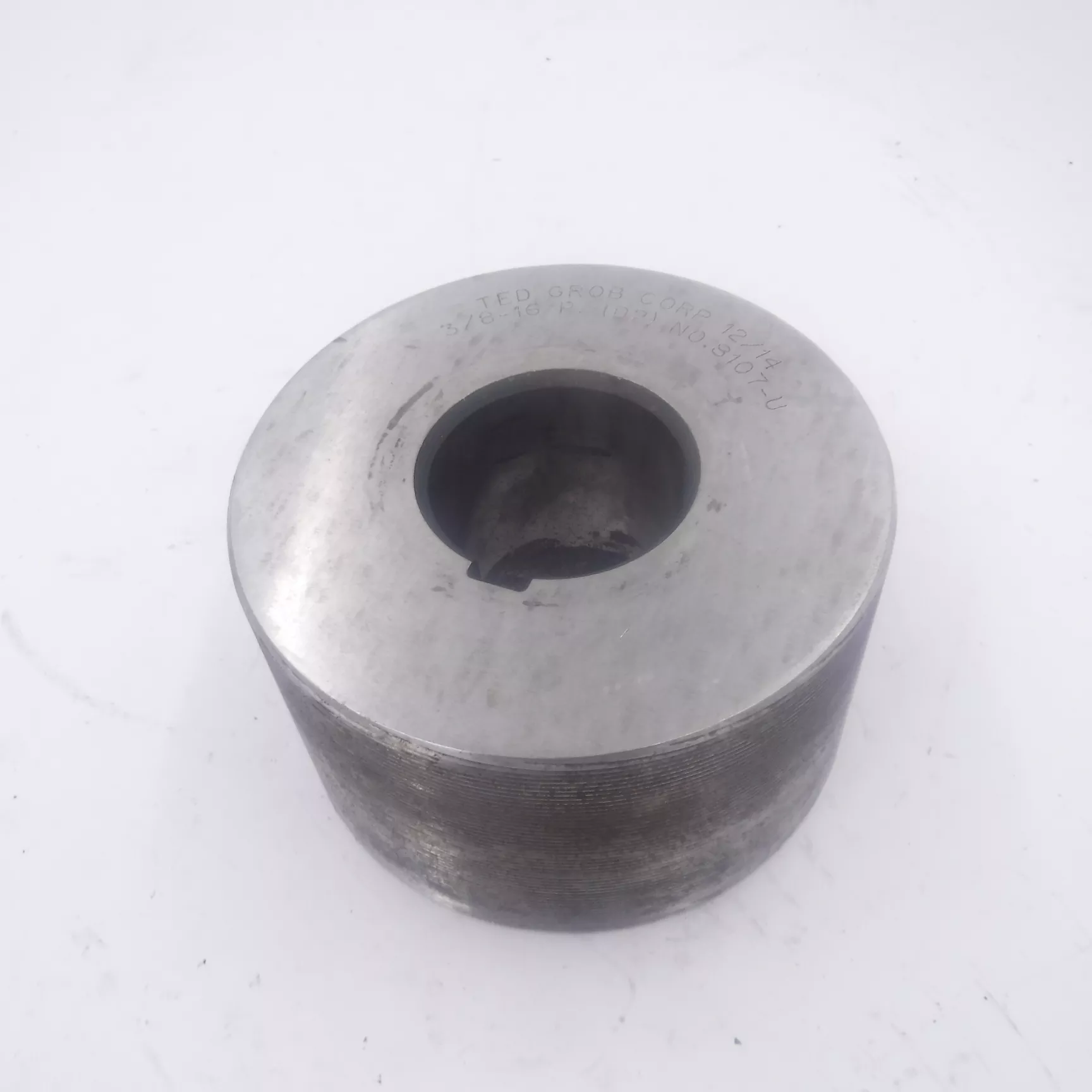 Ted Grob Coor Thread Rolling Die 12/14 3/8-16 P. (D2) No. 8107-U, 2-1/8″ Bore