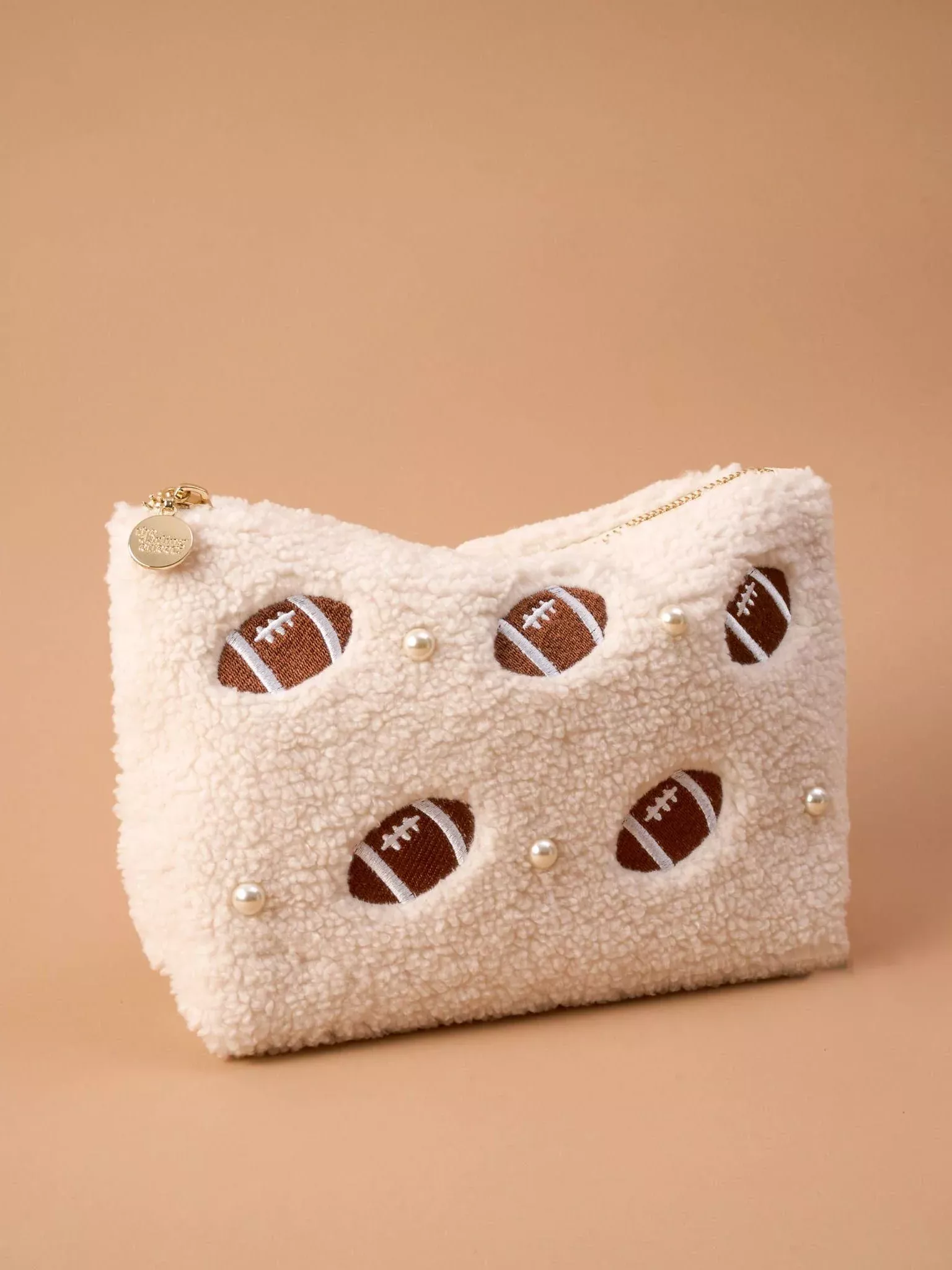 Teddy Pouch-Football & Pearls