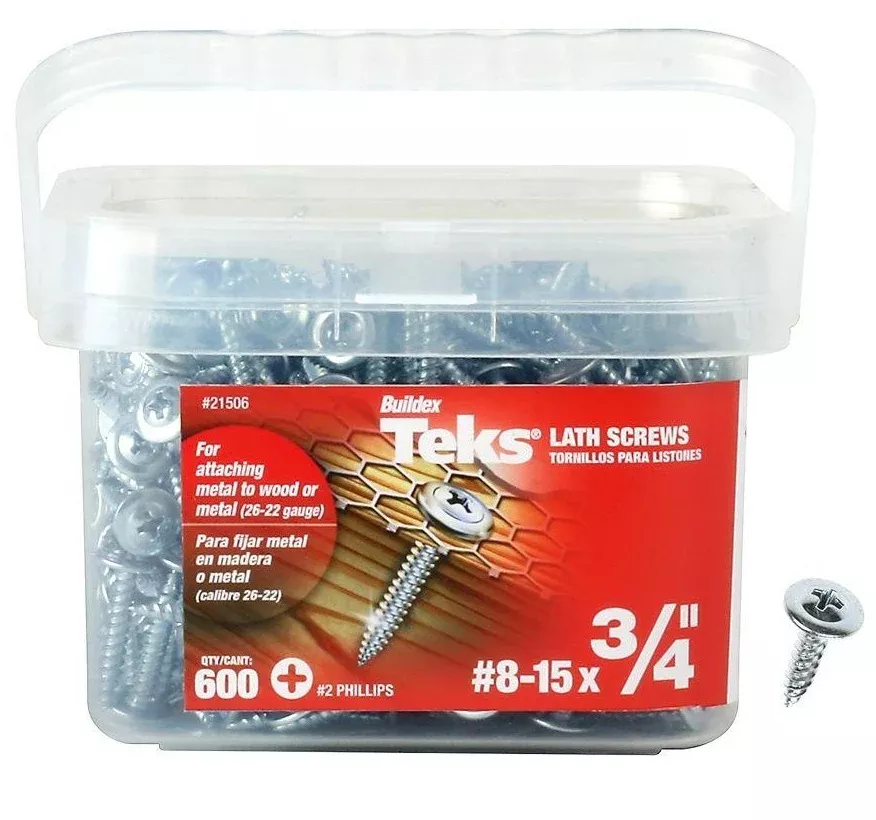 Teks 21506 Lath Drill Point Screw, #8-15 x 3/4", 600 Piece