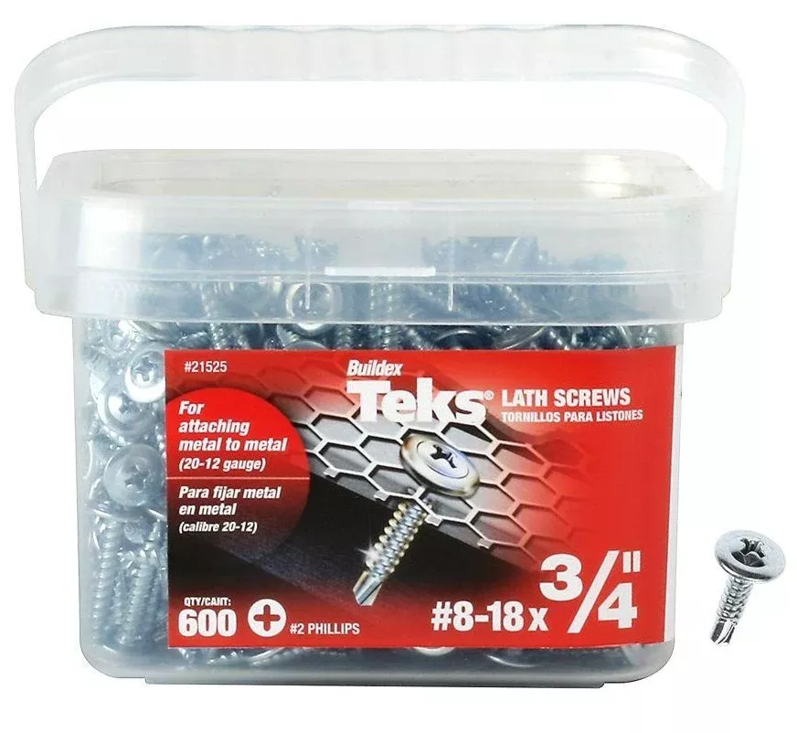 Teks 21525 Lath Drill Point Screw, #8-18 x 3/4, 600 Piece