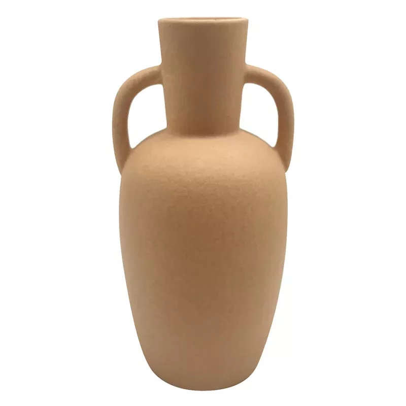 Terracotta Ceramic Vase, 10"