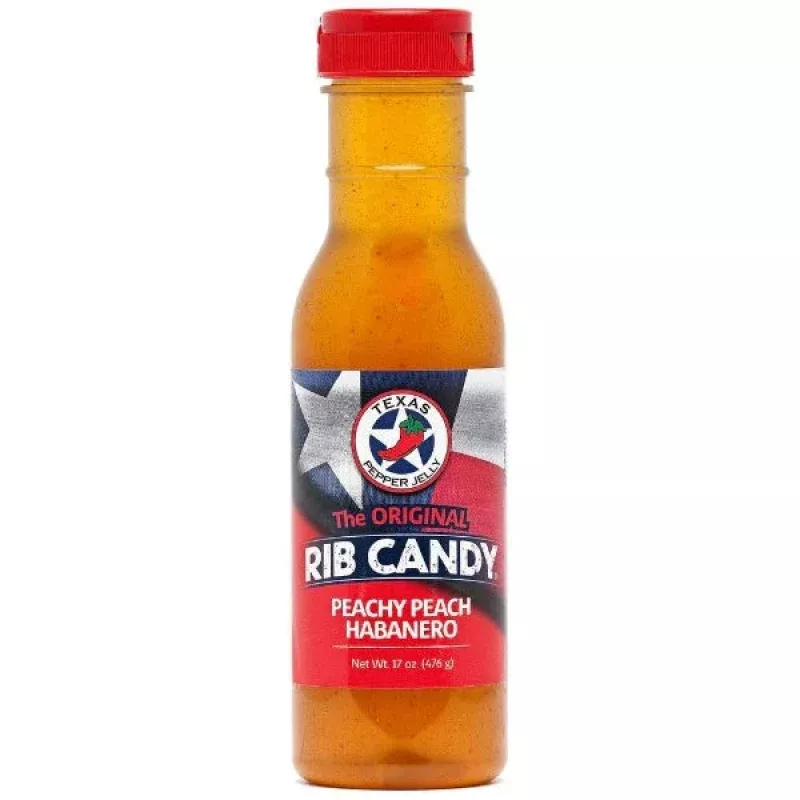 Texas Pepper Jelly Peachy Peach Habanero Rib Candy