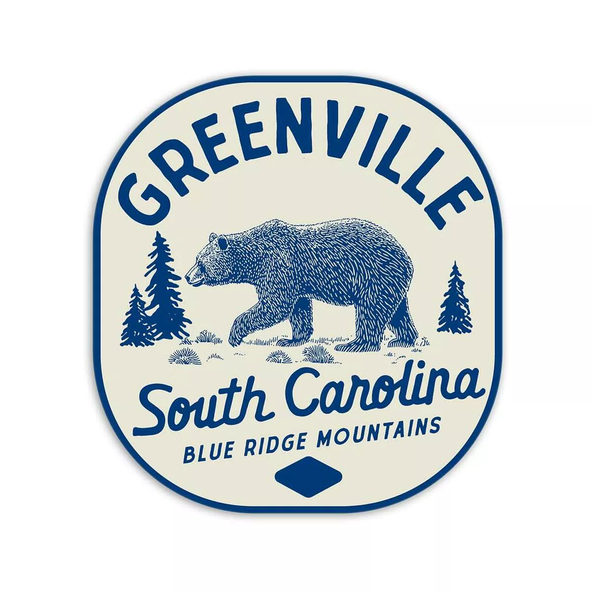 TGT Greenville Blue Ridge Mountains Bear Sticker