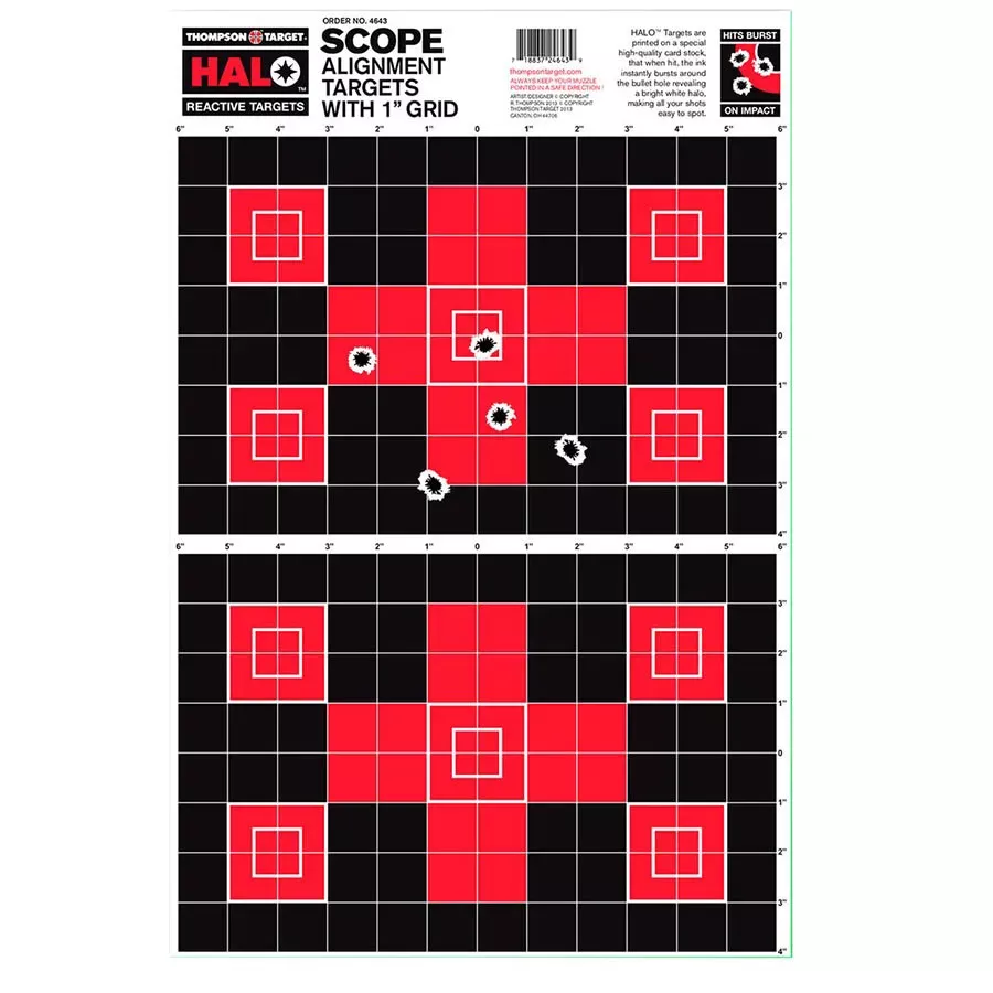 Thompson Target HALO Scope Sight-In Target - 5 pk