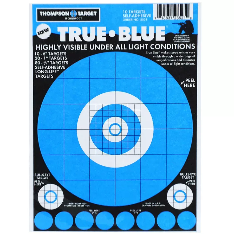 Thompson Target True Blue Adhesive Peel and Stick Target - 10 pk