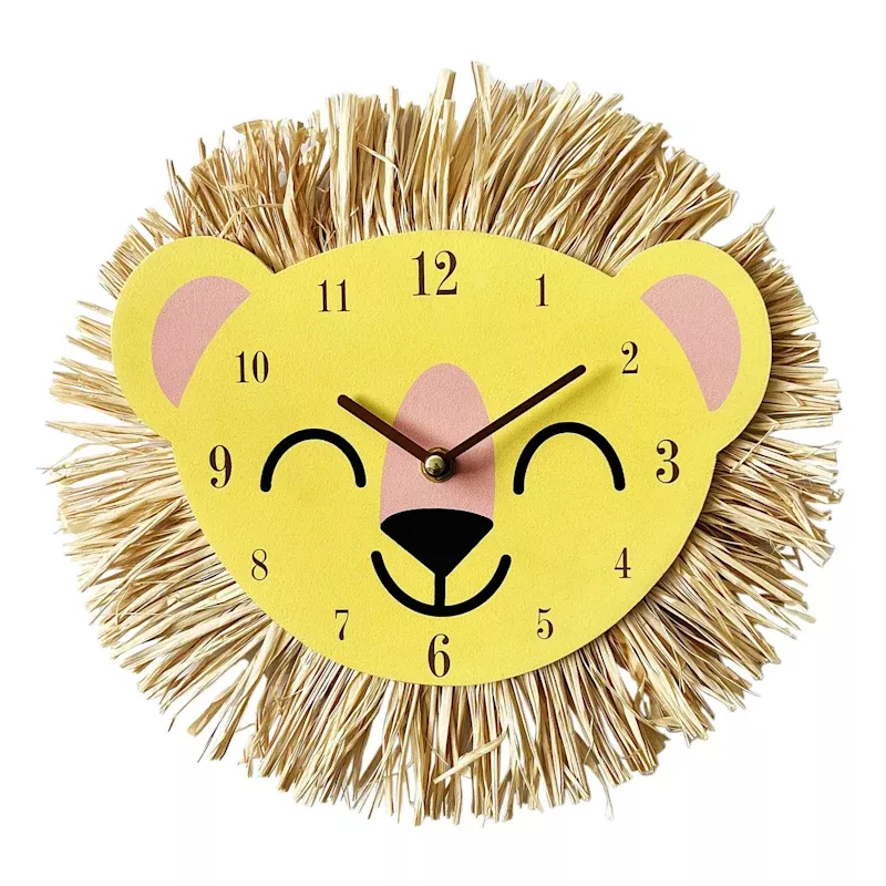 Tiger Shaped Wall Clock, 12"