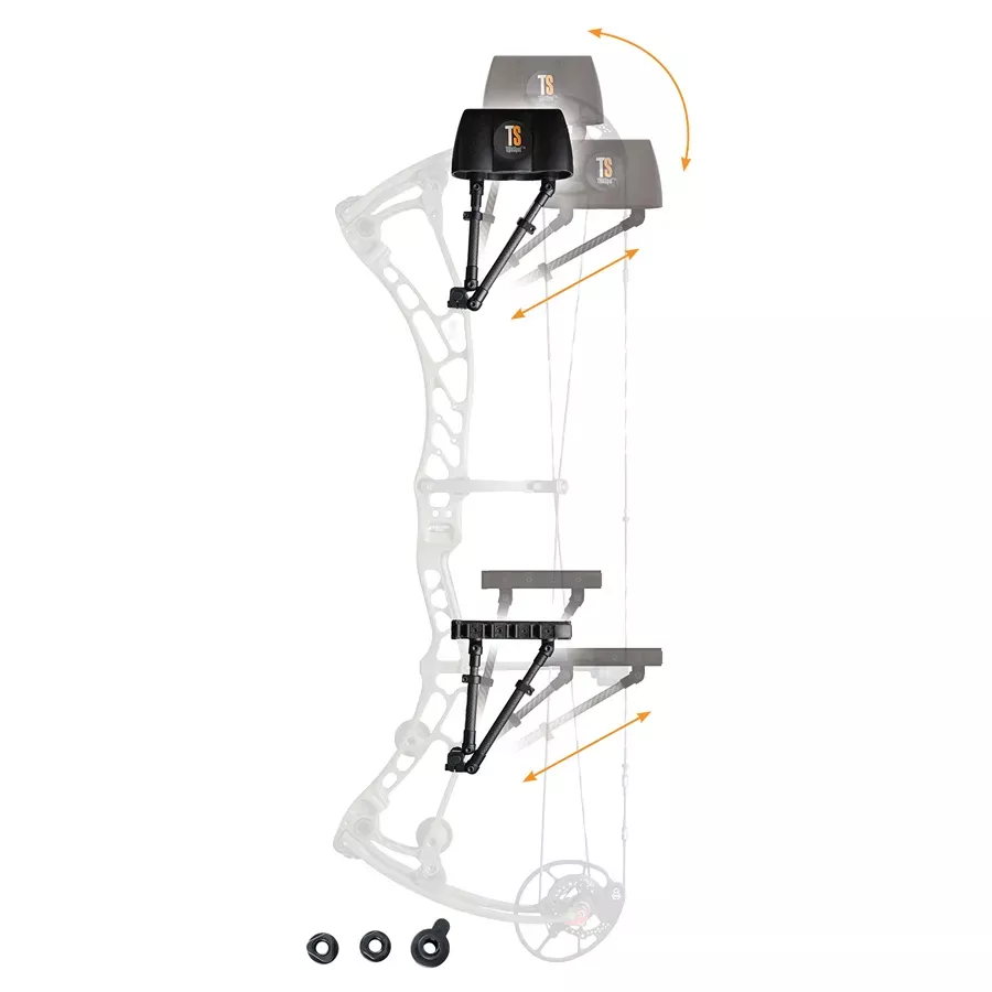 Tight Spot 2 Piece 5 Arrow Fully Adjustable Quiver - LH - Black